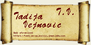 Tadija Vejnović vizit kartica